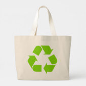 減ら再利用リサイクル-エコ記号地球に優しスタイル ラージトートバッグ (裏面)