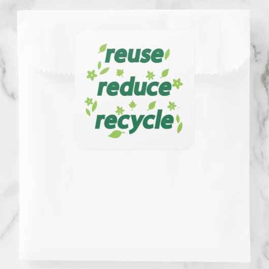 減ら再利用リサイクル スクエアシール (バッグ)