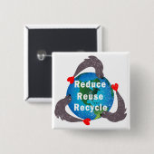 減ら再利用リサイクル 缶バッジ (正面&裏面)