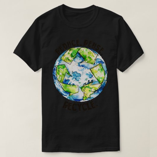 減ら再利用リサイクル Tシャツ (デザイン正面)
