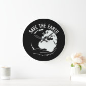 減ら再利用救リサイクル ラージ壁時計 (ホーム)