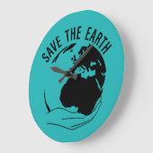 減ら再利用救リサイクル ラージ壁時計 (傾斜)