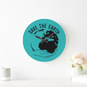 減ら再利用救リサイクル ラージ壁時計 (ホーム)