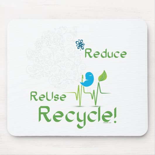 減ら鳥 マウスパッド (正面)