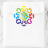 減ら、再利用、リサイクルシール ラウンドシール (バッグ)