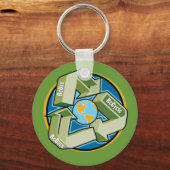 減ら、再利用、リサイクル キーホルダー (正面)