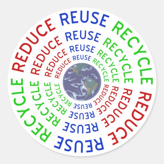 減ら,再利用,リサイクル ラウンドシール (正面)