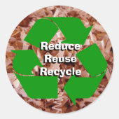 減ら,再利用,リサイクル ラウンドシール (正面)
