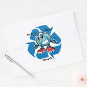 減ら,再利用,リサイクル ラウンドシール (封筒)