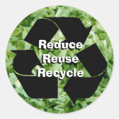 減ら,再利用,リサイクル ラウンドシール (正面)