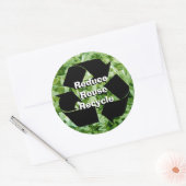 減ら,再利用,リサイクル ラウンドシール (封筒)