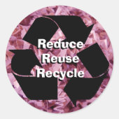 減ら,再利用,リサイクル ラウンドシール (正面)