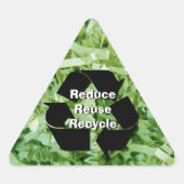 減ら,再利用,リサイクル 三角形シール (正面)