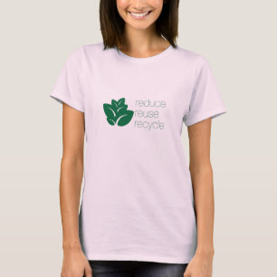 減ら,再利用,リサイクル Tシャツ