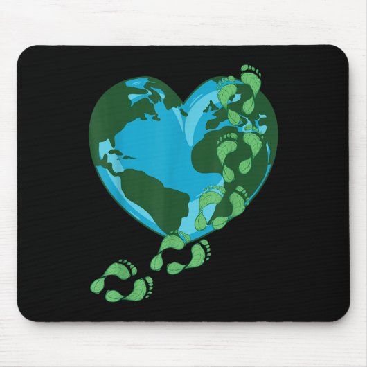 減らCarbon Footprint Earth Day Everyday Leaf of マウスパッド (正面)