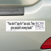 減税のための支払 バンパーステッカー (車上)