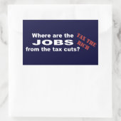 減税の仕事？ 長方形シール (バッグ)