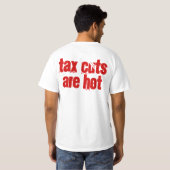 減税は熱いティーです Tシャツ (裏面フル)
