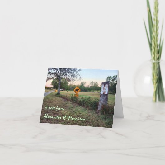 減速の空白のなメッセージカード カード (正面)