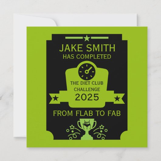 減量おめでとうございます カード (正面)