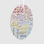 減量および健康のためのフィットネスの概念 オーナメント (正面)