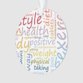 減量および健康のためのフィットネスの概念 オーナメント (正面)