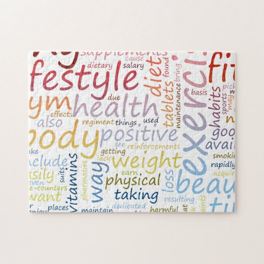 減量および健康のためのフィットネスの概念 ジグソーパズル (横)