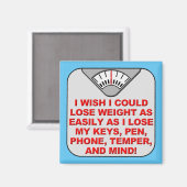 減量と私の心のおもしろい冷蔵庫用マグネット マグネット (正面/裏面)
