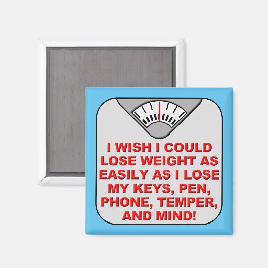 減量と私の心のおもしろい冷蔵庫用マグネット マグネット (正面/裏面)