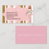 減量のピンナップのグリッター 名刺 (正面/裏面)