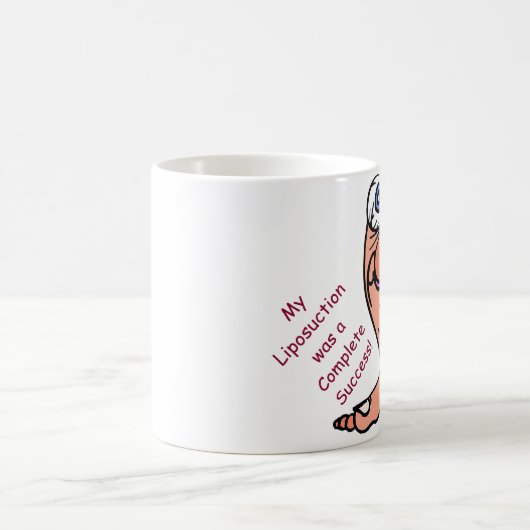 減量のユーモア: おもしろいな脂肪吸引術のマグ コーヒーマグカップ (中央)