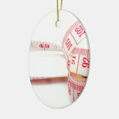 減量の測定テープ セラミックオーナメント (左)