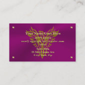 減量の顧問、金正方形、上昇のフェニックス 名刺 (裏面)