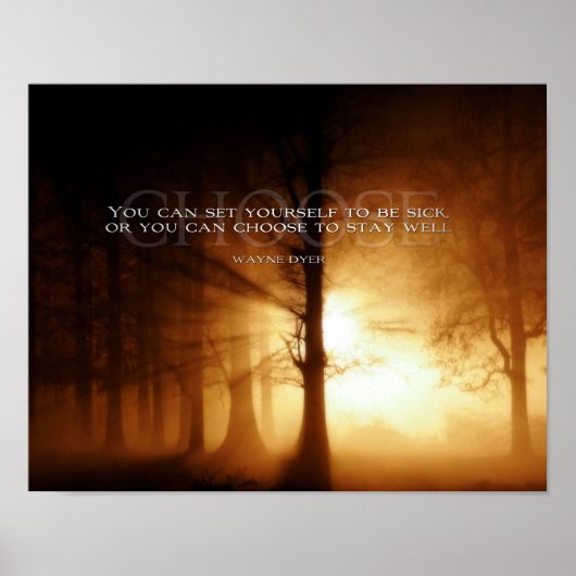 減量やる気を起こさせる引用文ポスター – 選択 ポスター (正面)