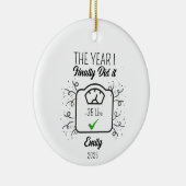 減量オーナメント、減量達成ギフト セラミックオーナメント (右)