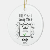 減量オーナメント、減量達成ギフト セラミックオーナメント (左)