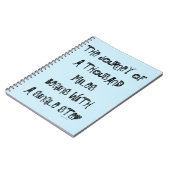 減量ジャーナル、青、ダイエットの刺激 ノートブック (左側)