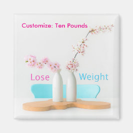 減量ダイエットゴール花 マグネット