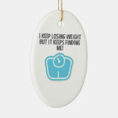 減量ダイエット減量保減量私を見つける セラミックオーナメント (右)