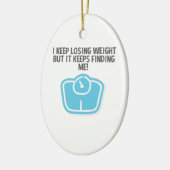 減量ダイエット減量保減量私を見つける セラミックオーナメント (左)