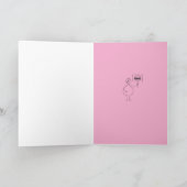 減量ピンクおめでとうございますおもしろい カード (内部)