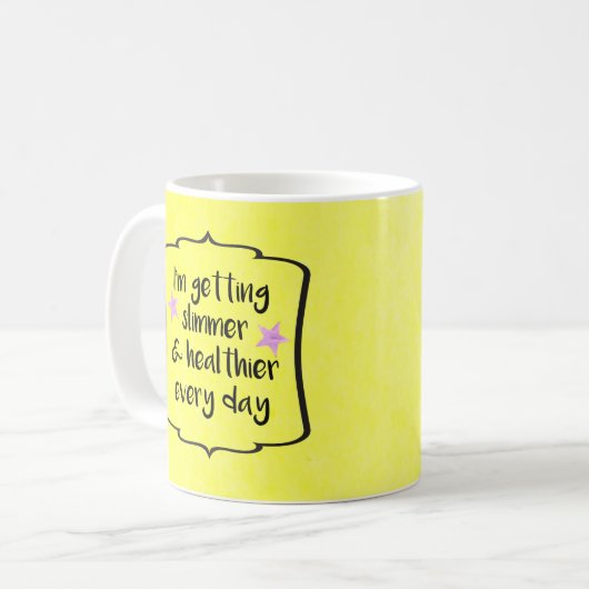 減量成功お祝い動機引用文 コーヒーマグカップ (正面左)