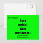 減量祝いカード ポストカード (正面/裏面)