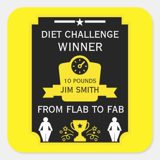 減量祝い スクエアシール (正面)