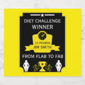 減量祝い スパークリングワインラベル (シングルラベル)