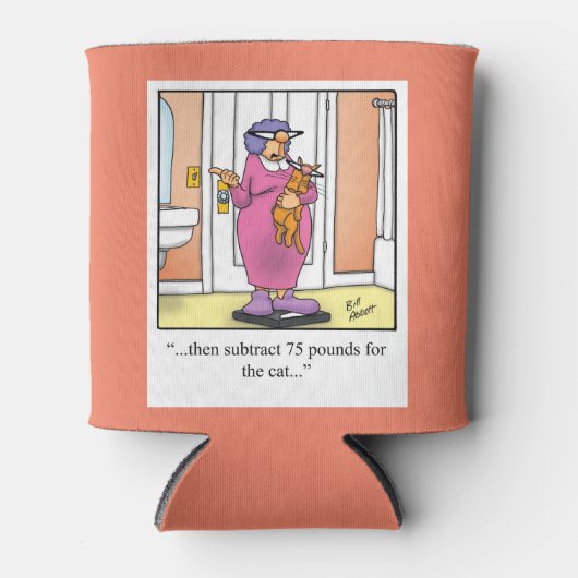 減量笑わされるユーモアクーラーボックス 缶クーラー (正面)