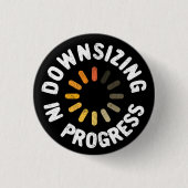 減量行動計画のダウンサイジング中 缶バッジ (正面)