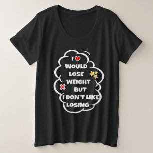 減量 – 脂肪熱おもしろいの動機  プラスサイズTシャツ