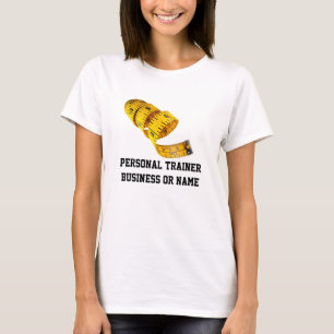 減量、黄色い巻尺 Tシャツ