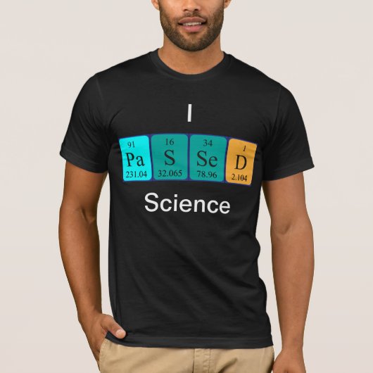 渡された科学期間表名のシャツ Tシャツ (正面)